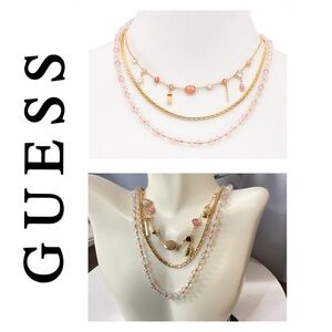 🌟 Guess Fire Opal Layered Necklace